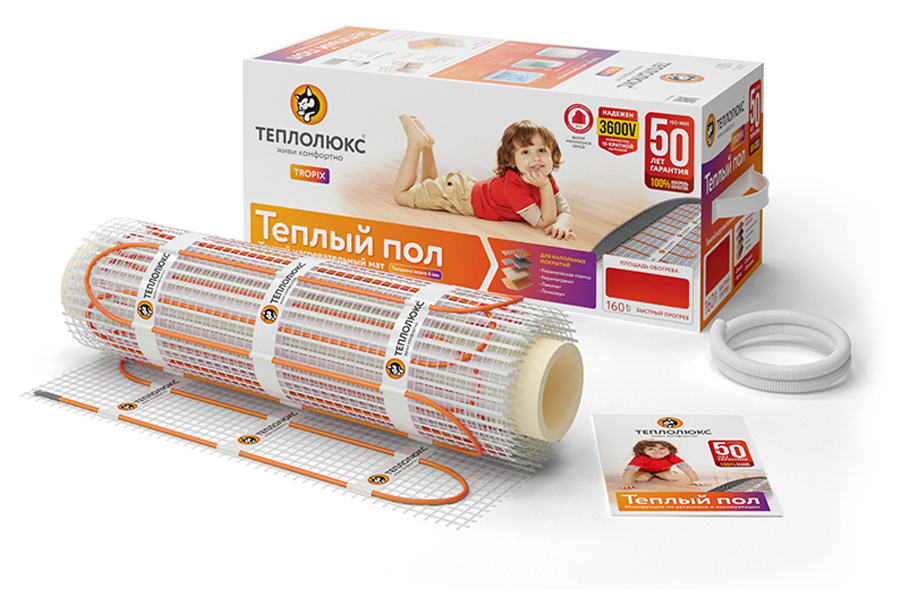 Кабельный мат Теплолюкс Tropix MHH 160вт/м2-0,5 м2 Кабельный мат Теплолюкс Tropix MHH 160вт/м2-0,5 м2
