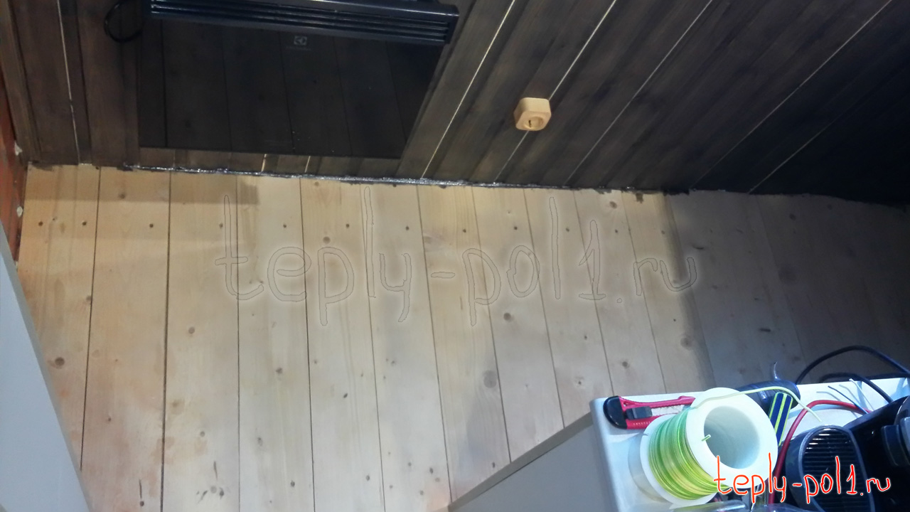 Пленочный пол под ковролин на лоджии Пленочный пол под ковролин на лоджии